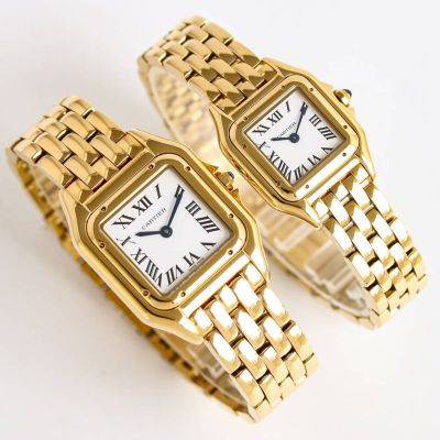 TW Factory Cartier Cheetah White Face Lady Yellow Gold Swiss Watch